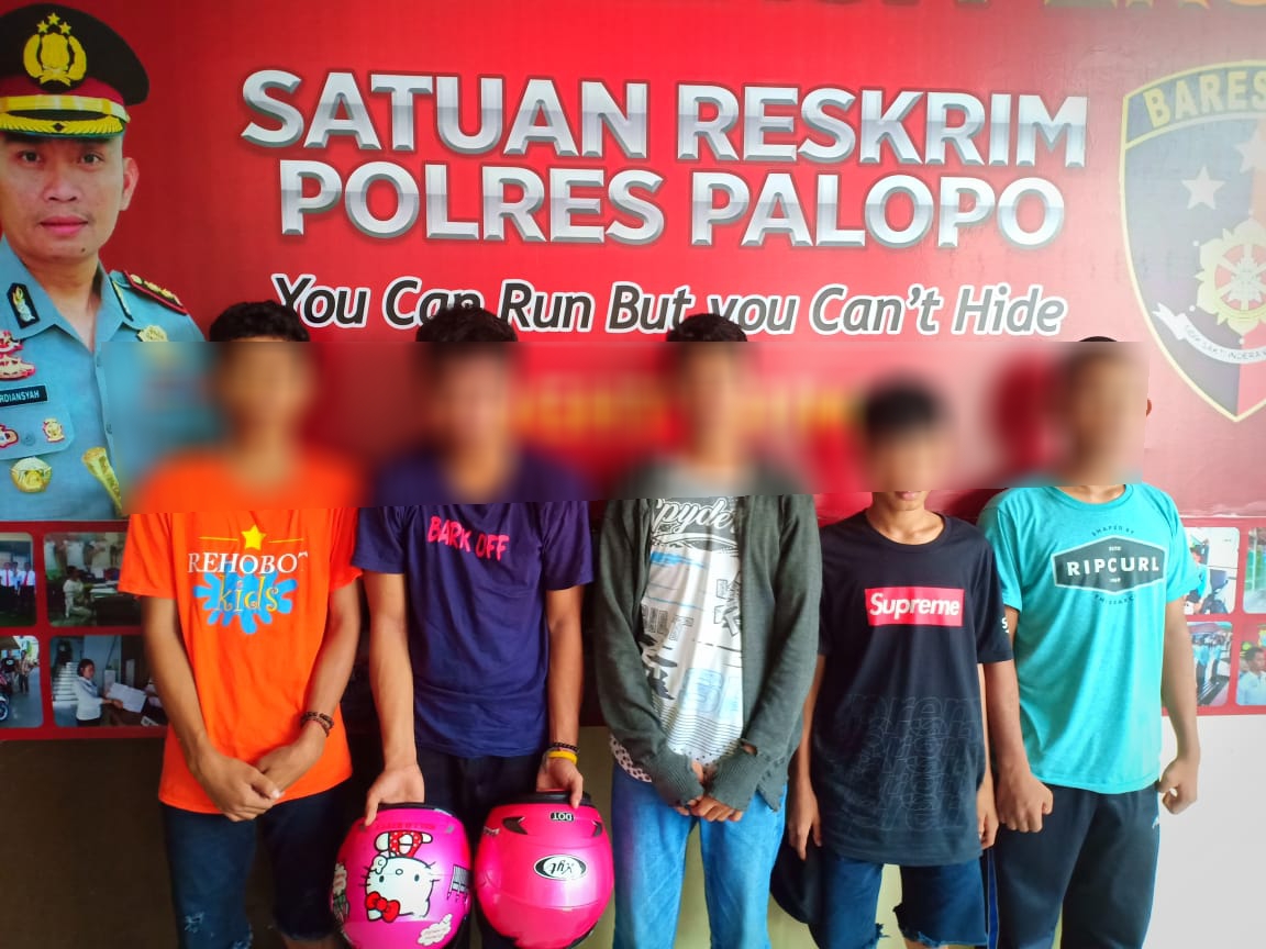 Sok Jagoan, Polres Palopo Amankan Lima Remaja, Kasat Reskrim : Korban Diikat, Dianiaya dan Dikencingi