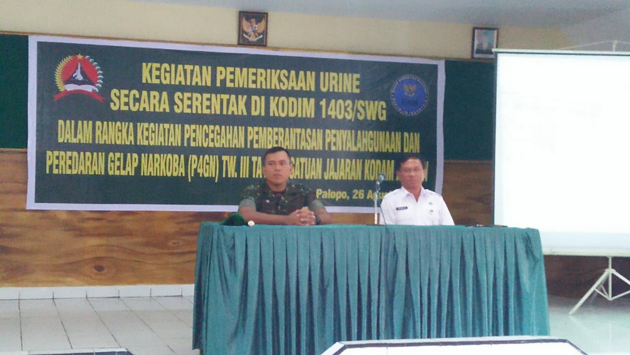 Dilapor 120, Ternyata Hanya 50 Personil Kodim 1403 Sawerigading Tes Urine