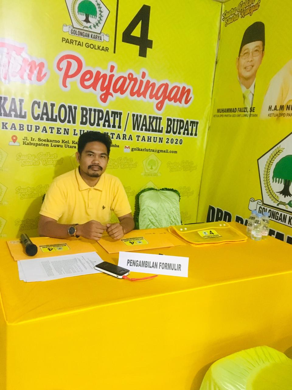 Hari Pertama, Belum Ada Calon Bupati Daftar di Golkar Luwu Utara