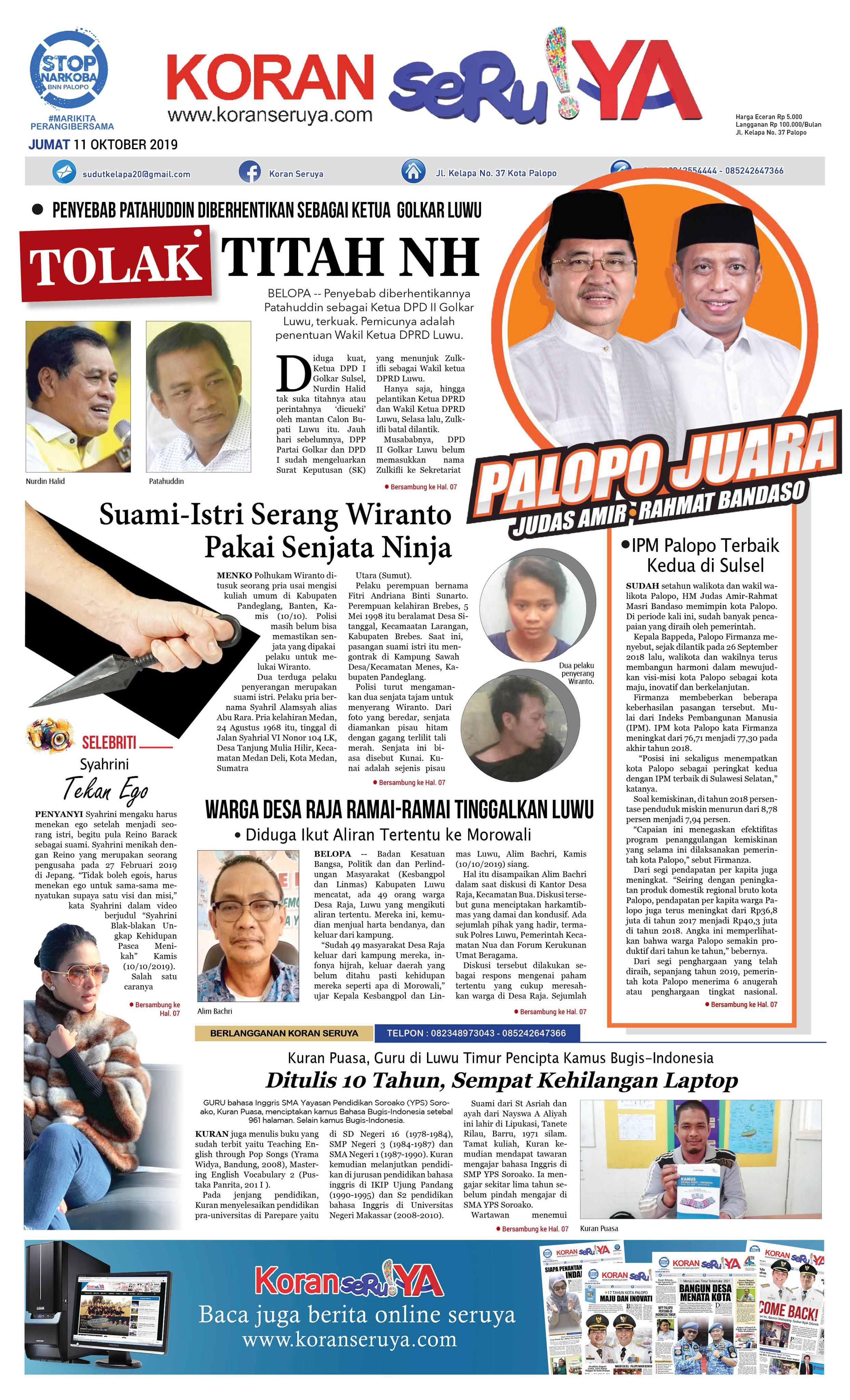 Ini Penyebab Patahuddin Diberhentikan Sebagai Ketua Golkar Luwu
