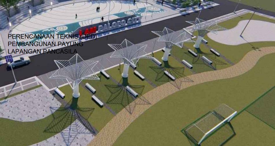 Dipercantik dengan Tugu Payung, Lapangan Pancasila Mulai Didandani