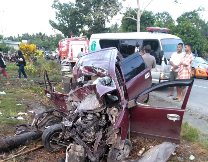 MENGENASKAN! Suami Istri Bersama Putrinya Ikut Jadi Korban Tewas Tabrakan Maut di Lutim