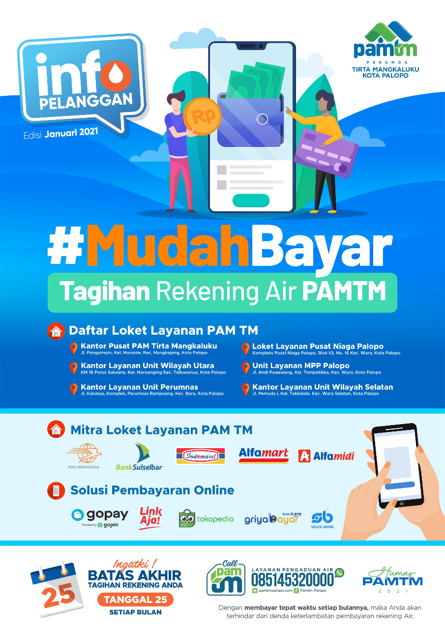 Mudah Bayar Tagihan Rekening Air PAM TM