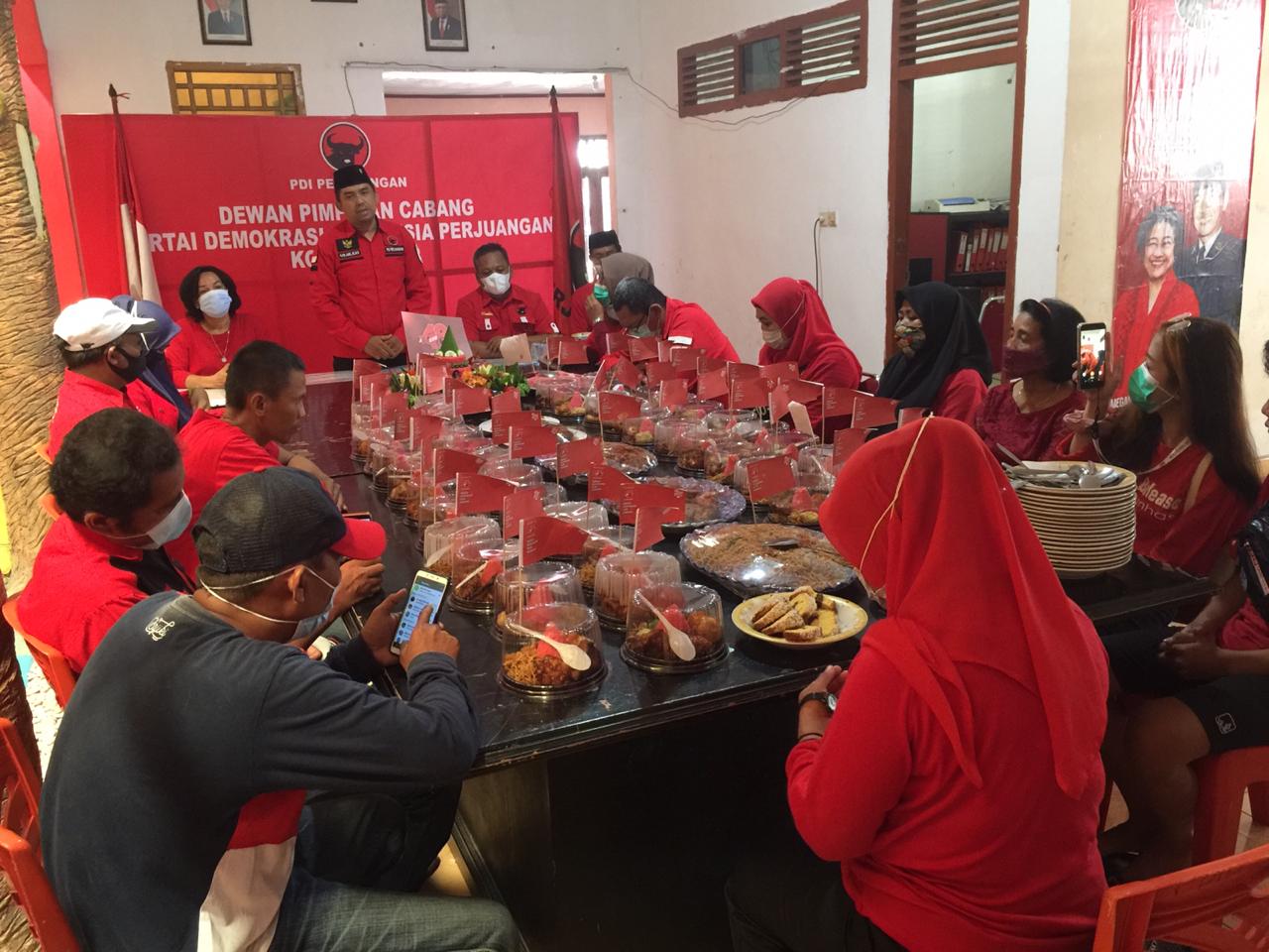 Semarak HUT PDI Perjuangan ke 48: Diperingati Virtual di Palopo, Untuk Pecahkan Rekor MURI Nasi Tumpeng Terbanyak