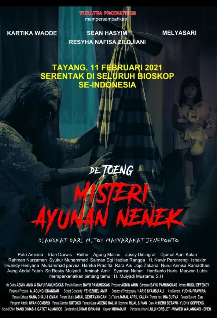Diangkat dari Mitos Warga Jeneponto, Film Horor “De Toeng Misteri Ayunan Nenek” Mulai Tayang 11 Februari di Bioskop, Nobarnya di Makassar