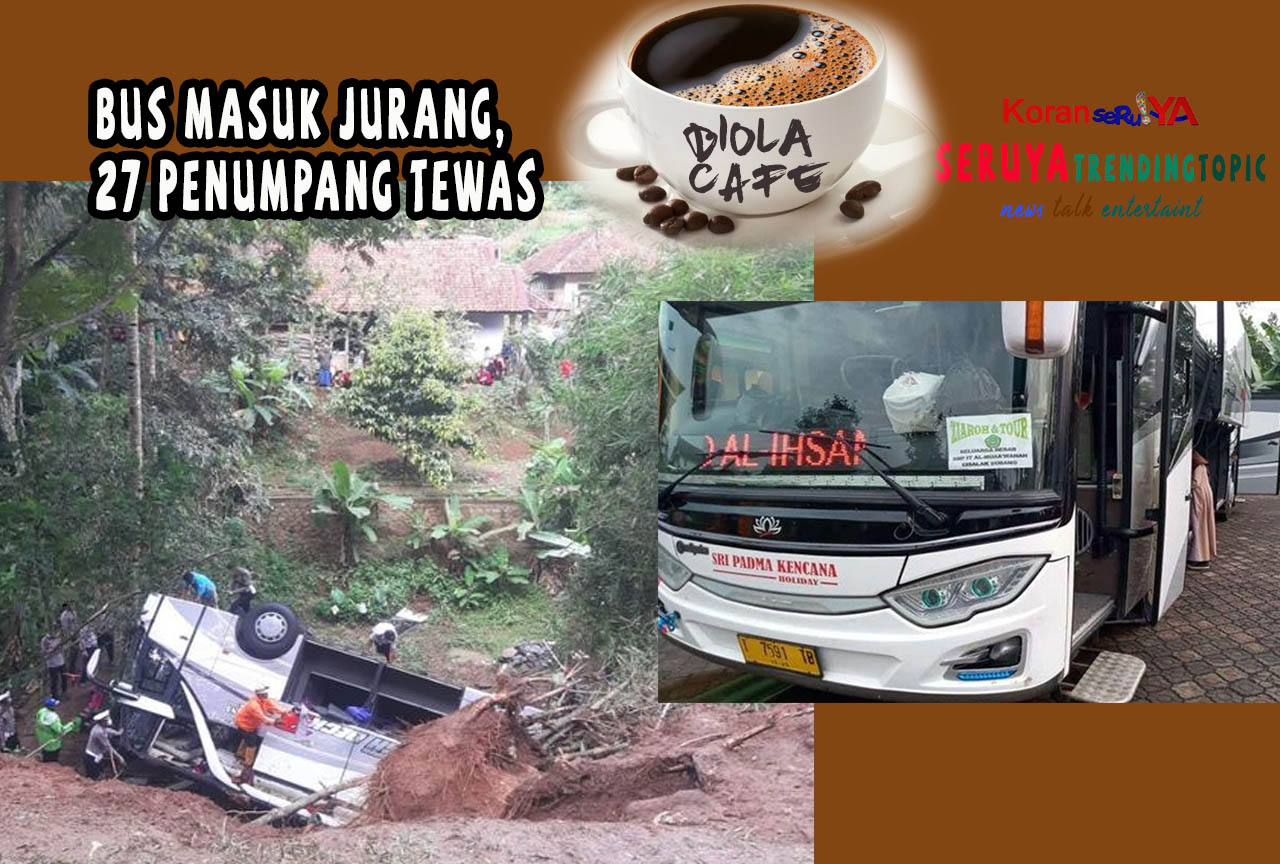 Inna Lillahi… Bus Masuk Jurang Terekam CCTV, 27 Penumpangnya Tewas