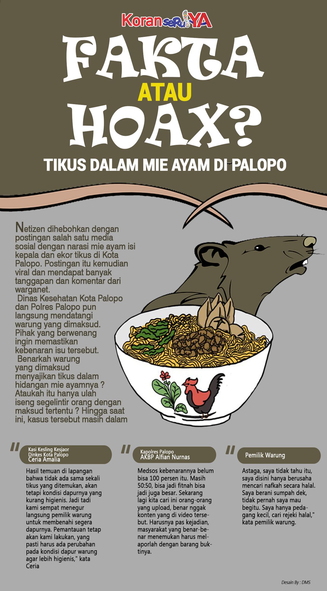 INFOGRAFIS : Tikus dalam Mie Ayam di Palopo, Fakta atau Hoaks ?