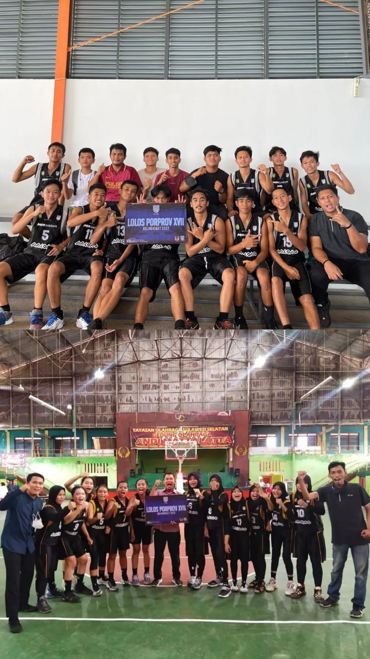SELAMAT !!! Tim Bola Basket Putra dan Putri Palopo Lolos Porprov Sinjai