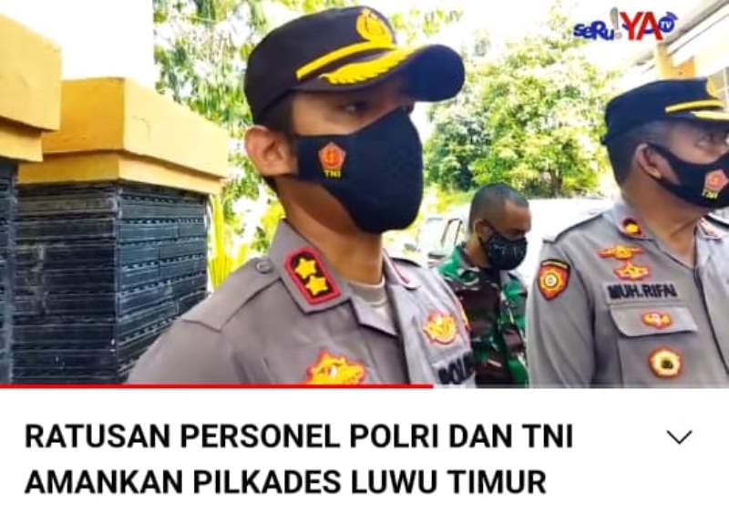 SERUYA-TV: Pengamanan Pilkades Serentak di Luwu Timur Super Ketat, 300 Personel Gabungan Polri-TNI Disiagakan