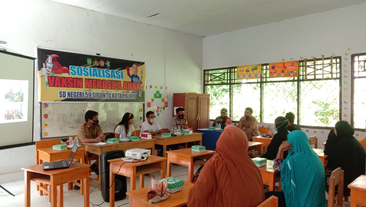 Tiga Pilar Kelurahan Latuppa Palopo Sosialisasi Vaksinasi Anak Merdeka ke Ortu Siswa