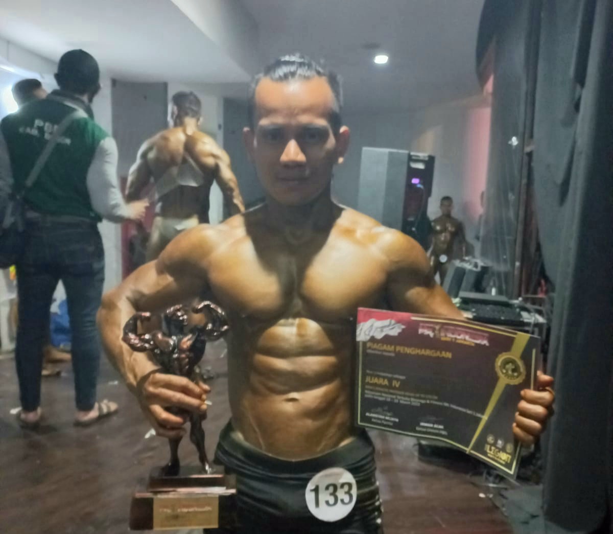 Selamat! Wakil Palopo Raih Juara 4 Kejurnas Binaraga Fitnes Mr Indonesia di Balai Sarbini Jakarta