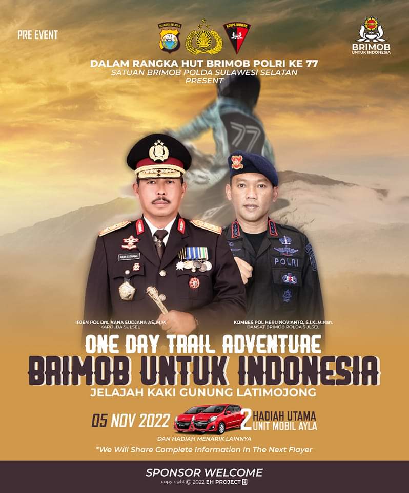 Catat Tanggalnya! Yuk Meriahkan “One Day Trail Adventure Brimob Untuk Indonesia”