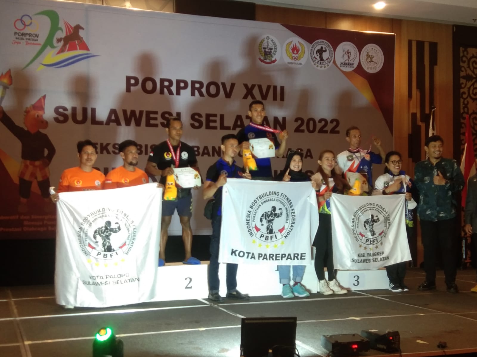 Atlet PBFI Palopo Sumbang Medali Perak-Perunggu Cabor Binaraga di Porprov XVII Sulsel