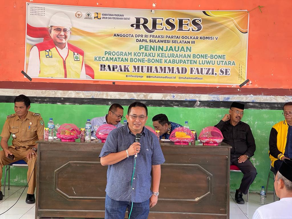 Anggota DPR-RI Muhammad Fauzi Tinjau Pengerjaan Drainase Program Kotaku di Luwu Utara
