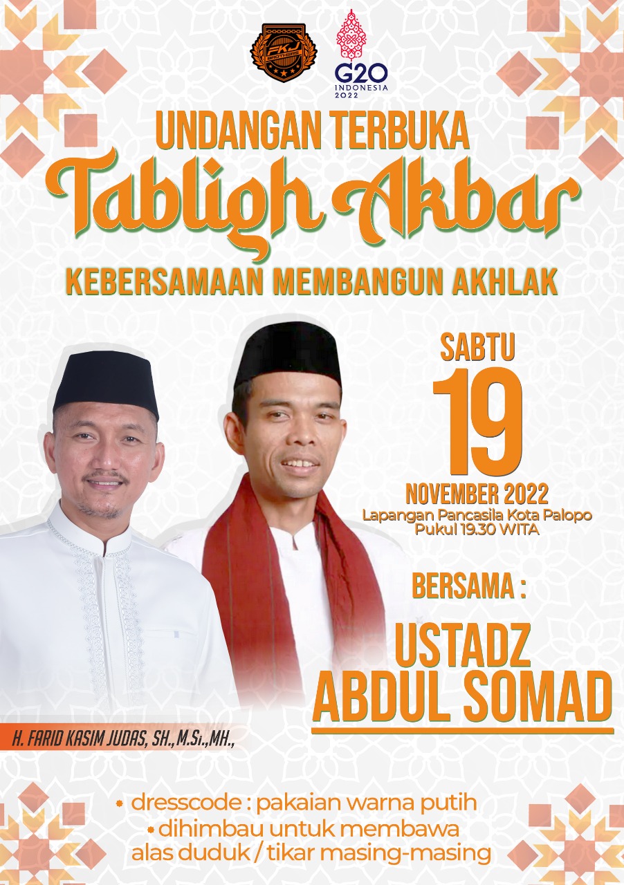 Kawal Tabligh Akbar Ustad Abdul Somad di Lapangan Pancasila Palopo, Ratusan Personil Polisi Akan Diterjunkan