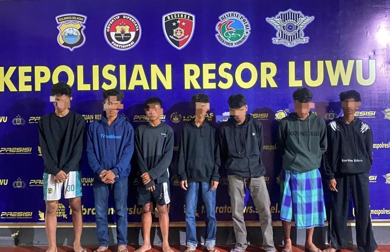Kecewa Kalah Futsal, Mobil Bus Jadi Sasaran, Tujuh Pelajar di Luwu Ditangkap Polisi