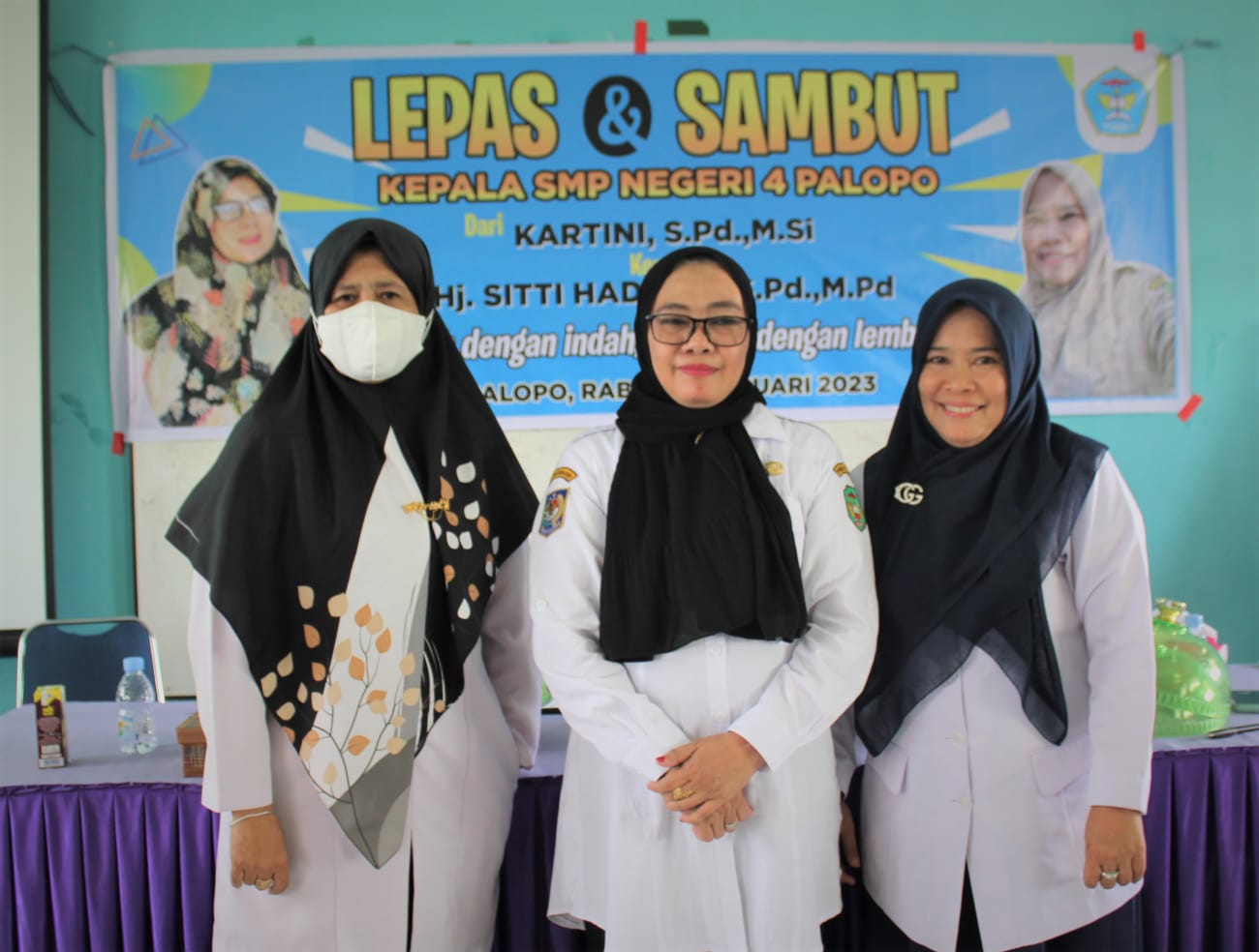Haru Warnai Pisah Sambut Kepala SMPN 4 Palopo, Sitti Hadijah Gantikan Kartini Alwi