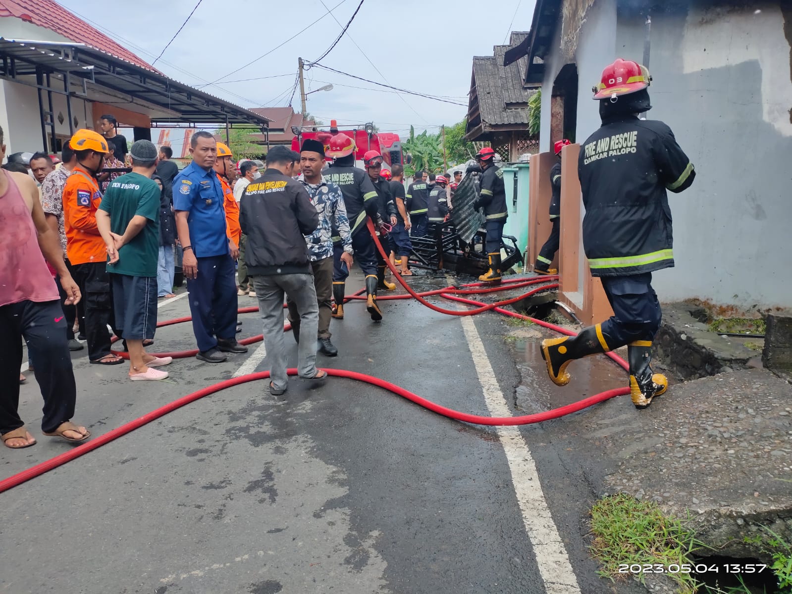 Satu Unit Rumah Terbakar di Jalan Nanakan Palopo