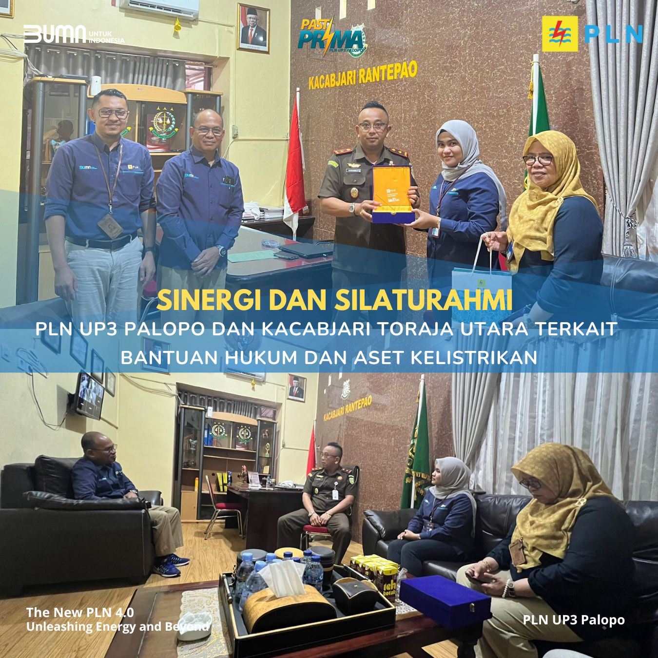 Tingkatkan Kolaborasi, PLN UP3 Palopo Silatuhrahmi ke Kacabjari Toraja Utara, Bahas Bantuan Hukum dan Keamanan Aset Kelistrikan