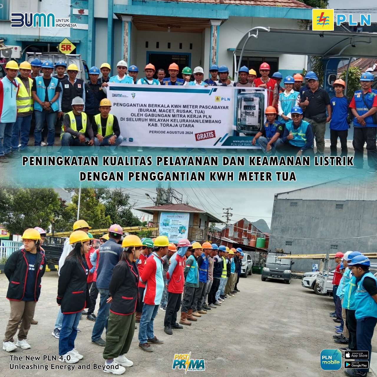 PLN Rantepao lakukan penggantian kWh Meter Tua