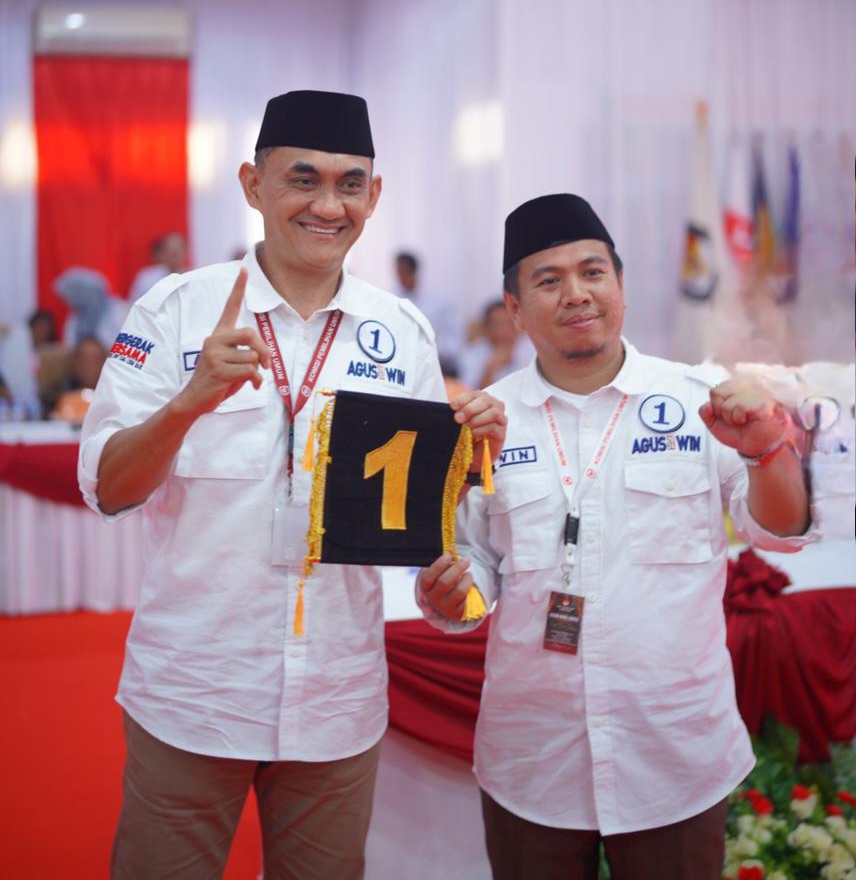 Menyala Abangku… Agus-Win Dapat Nomor Urut 1 di Pilkada Luwu