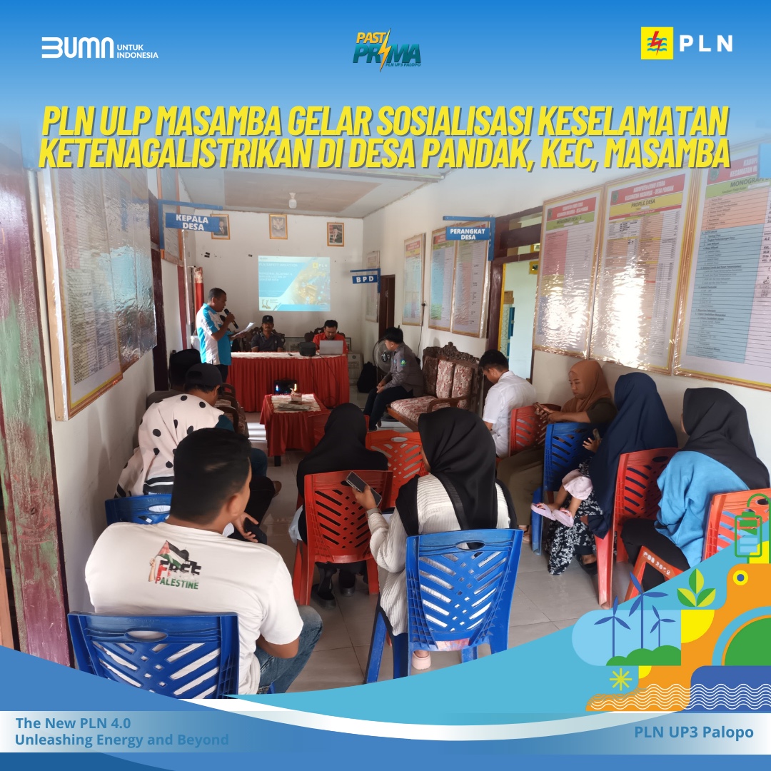 PLN ULP Masamba Gelar Sosialisasi Keselamatan Ketenagalistrikan di Desa Pandak