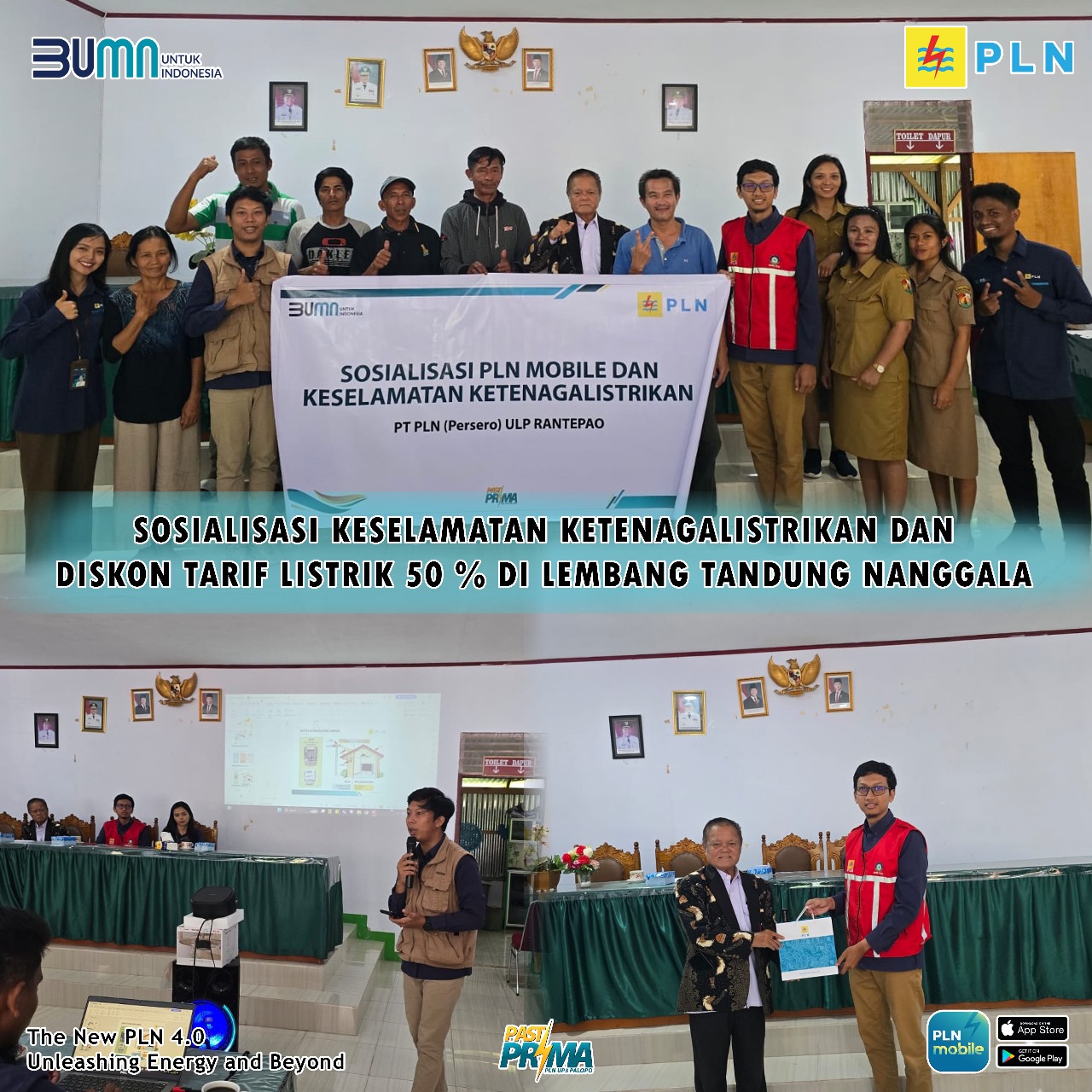ULP Rantepao Gelar Sosialisasi Ketenagalistrikan dan PLN Mobile di Lembang Tandung Nanggala