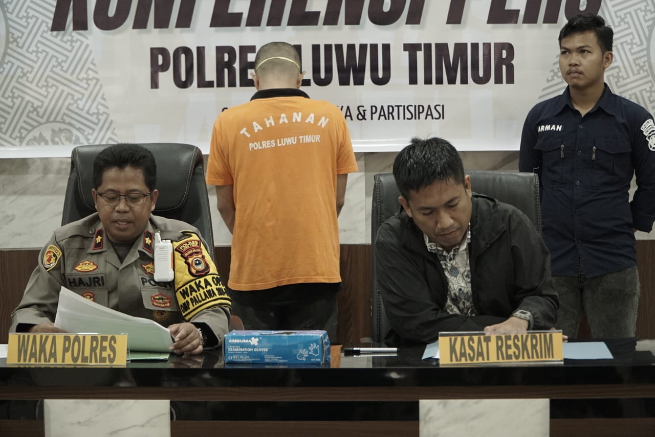 Intip dan Rekam Tetangganya Saat Mandi, Pemuda di Wasuponda Dibekuk Polres Luwu Timur