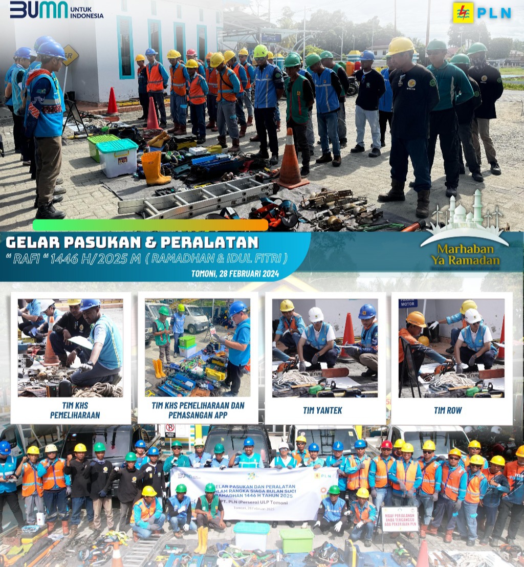 PLN ULP Tomoni Gelar Pasukan Dan Peralatan Kelistrikan, Siaga Kelistrikan Bulan Ramadhan  
