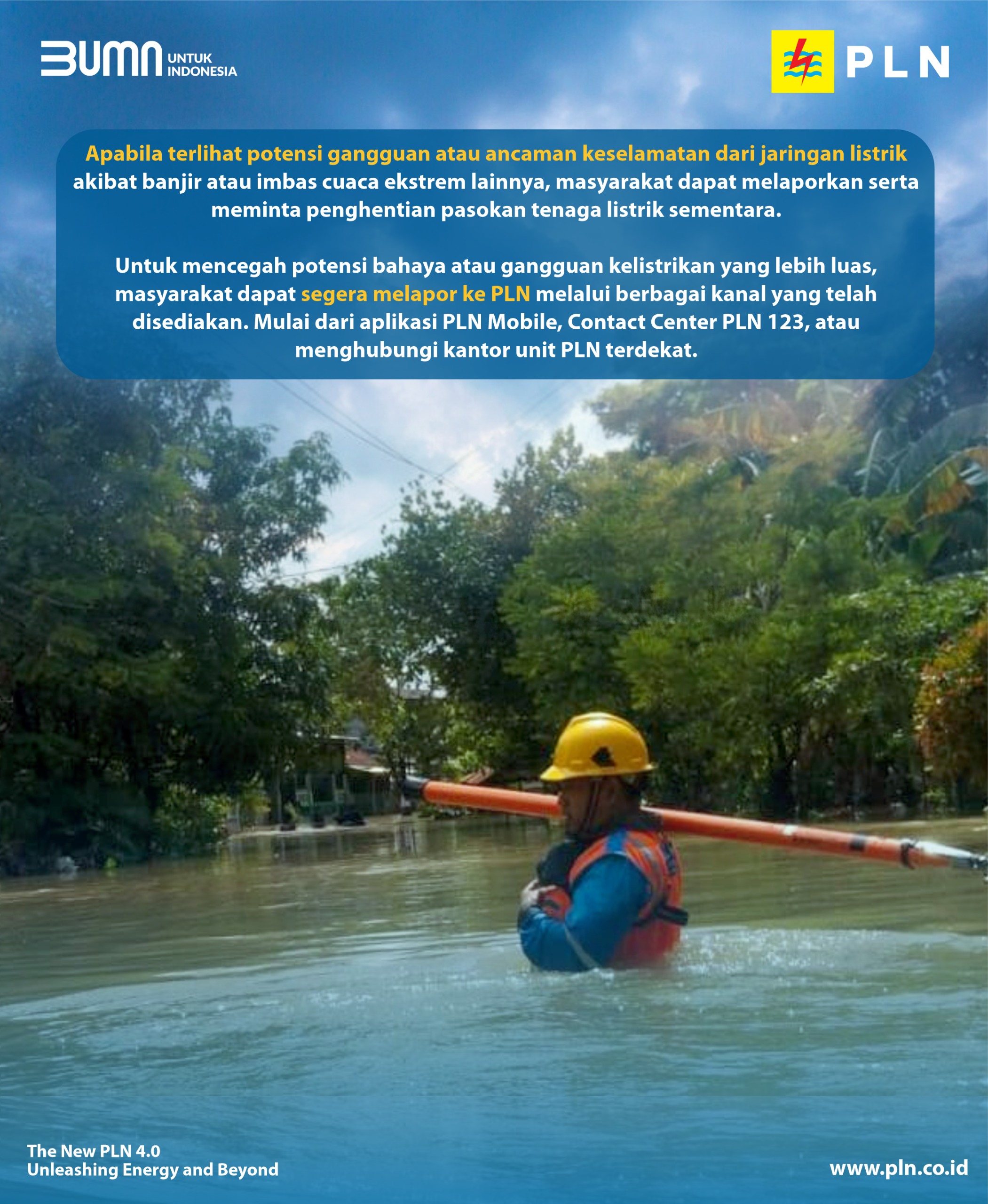 Hadapi Cuaca Ekstrem, PLN Imbau Masyarakat Waspada dan Siaga