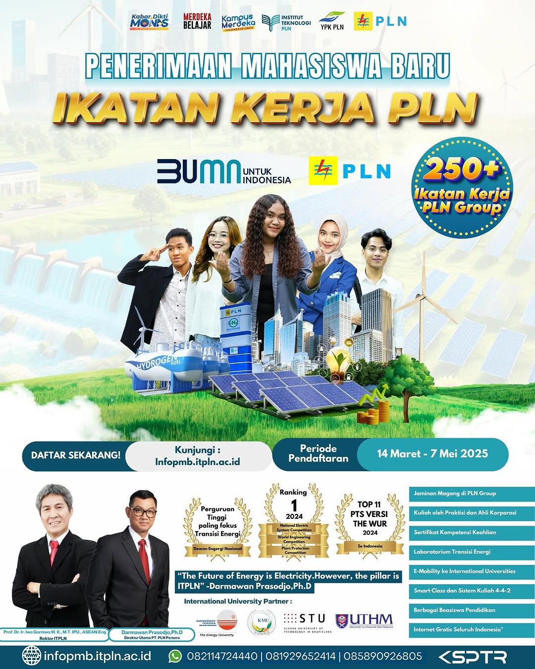 ITPLN Buka Penerimaan Mahasiswa Baru 2025 dengan Ikatan Kerja PLN Group