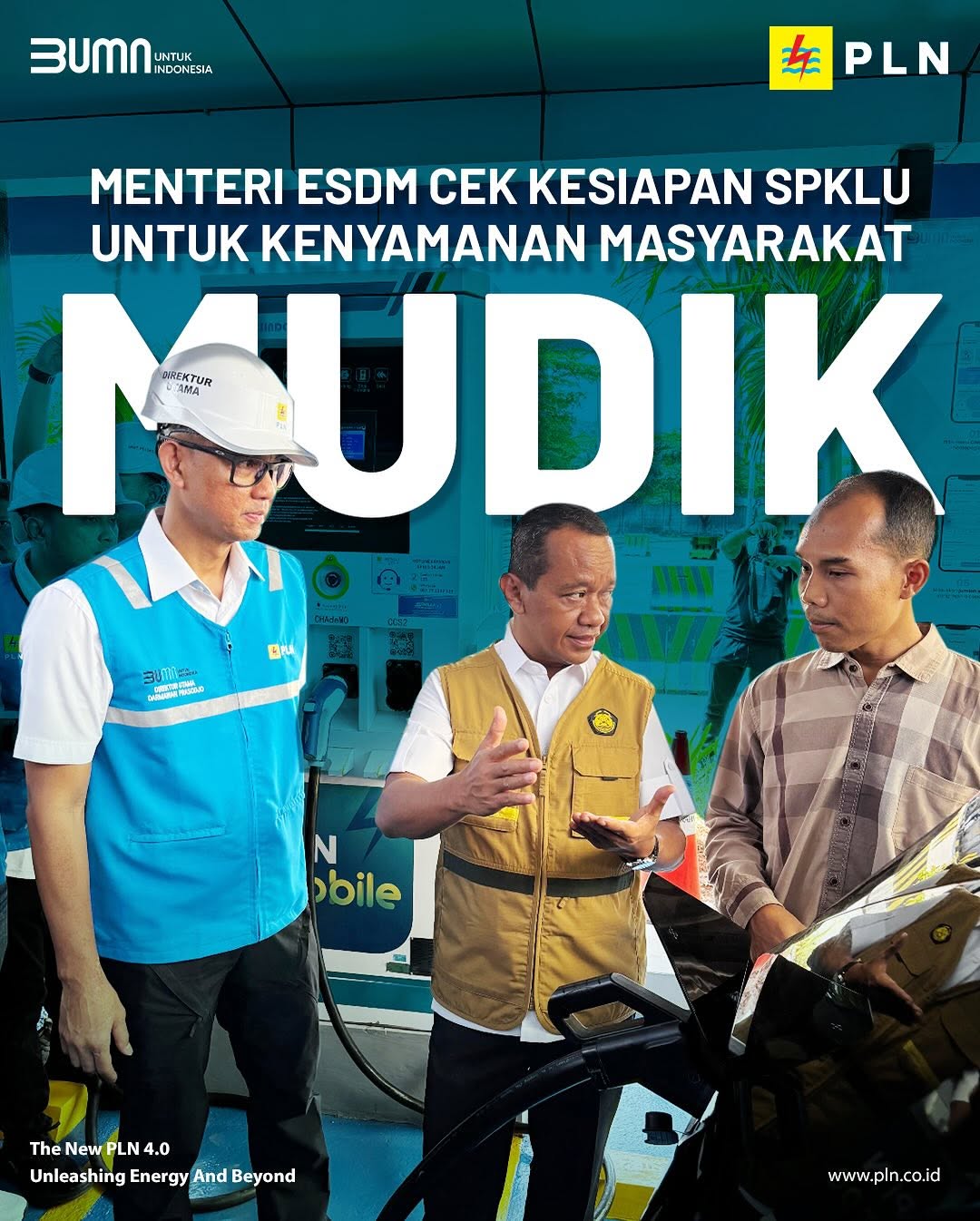 Mudik Kendaraan Listrik, Asyik dan Nyman, Menteri ESDM Apresiasi PLN Kesiapan SPKLU 
