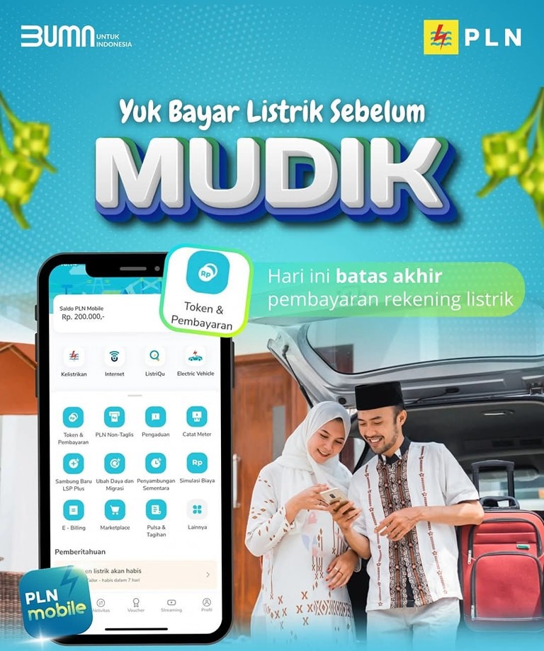 Tips Mudik Nyaman, Bayar Tagihan Listrik Tepat Waktu