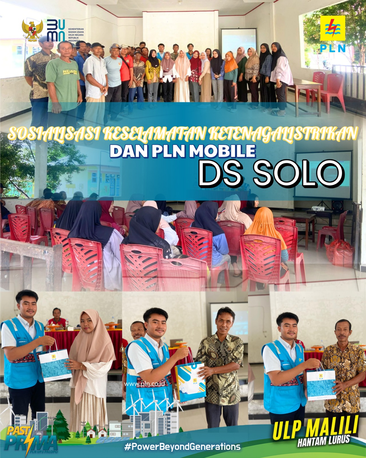 PLN ULP Malili Sosialisasikan Keselamatan Ketenagalistrikan dan PLN Mobile di Desa Solo