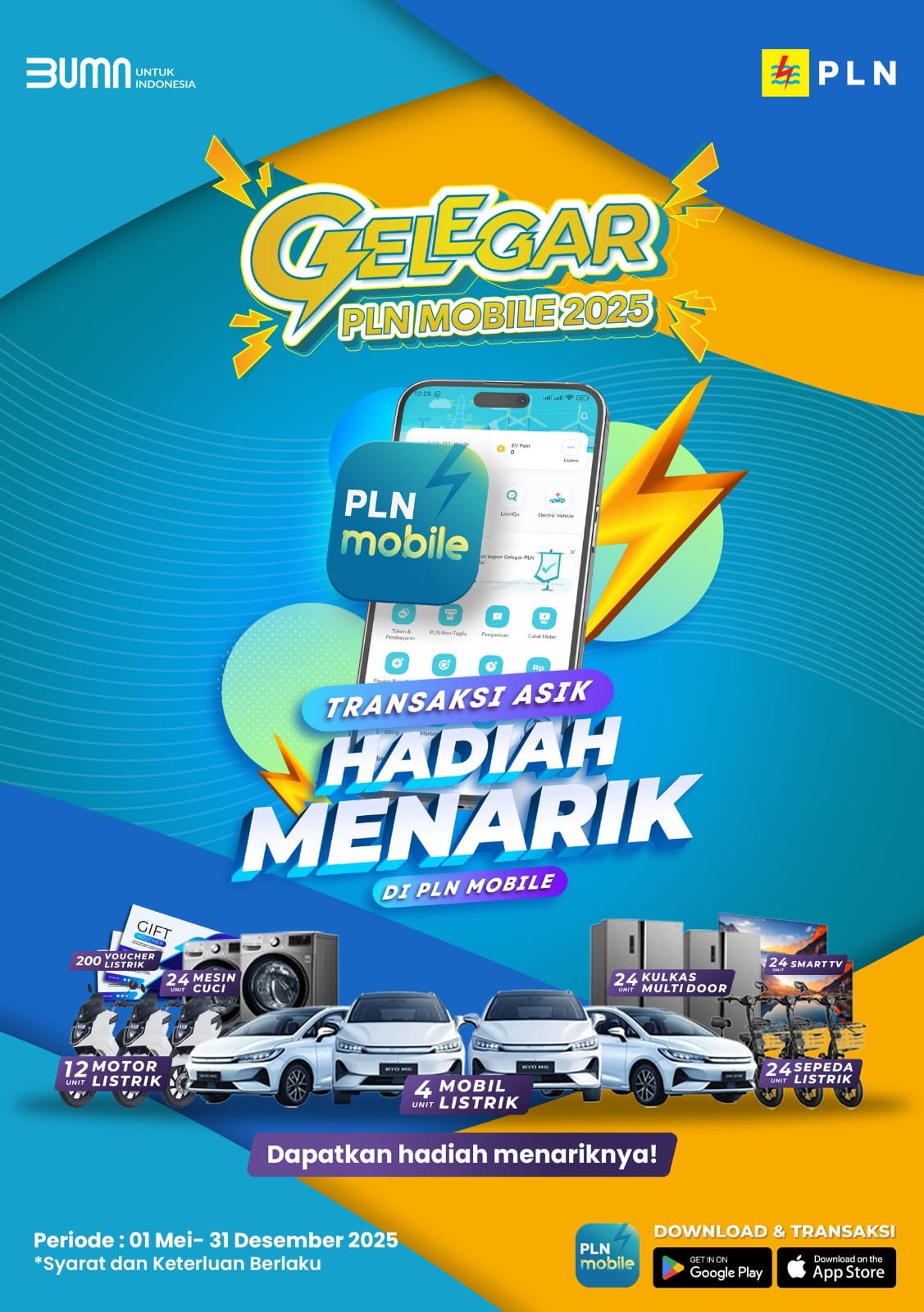 PLN Luncurkan Program Gelegar PLN Mobile 2025: Transaksi Asik, Hadiah Menarik
