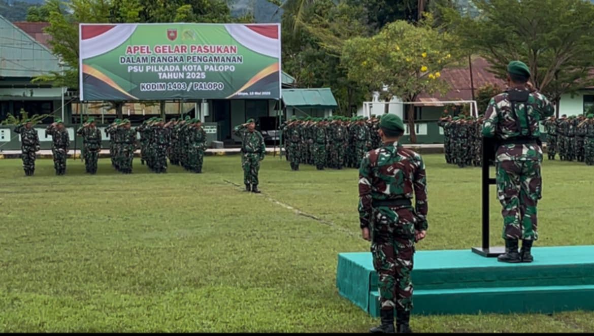 350 Anggota TNI AD Siap Amankan PSU, Dandim Palopo: Jaga Netralitas