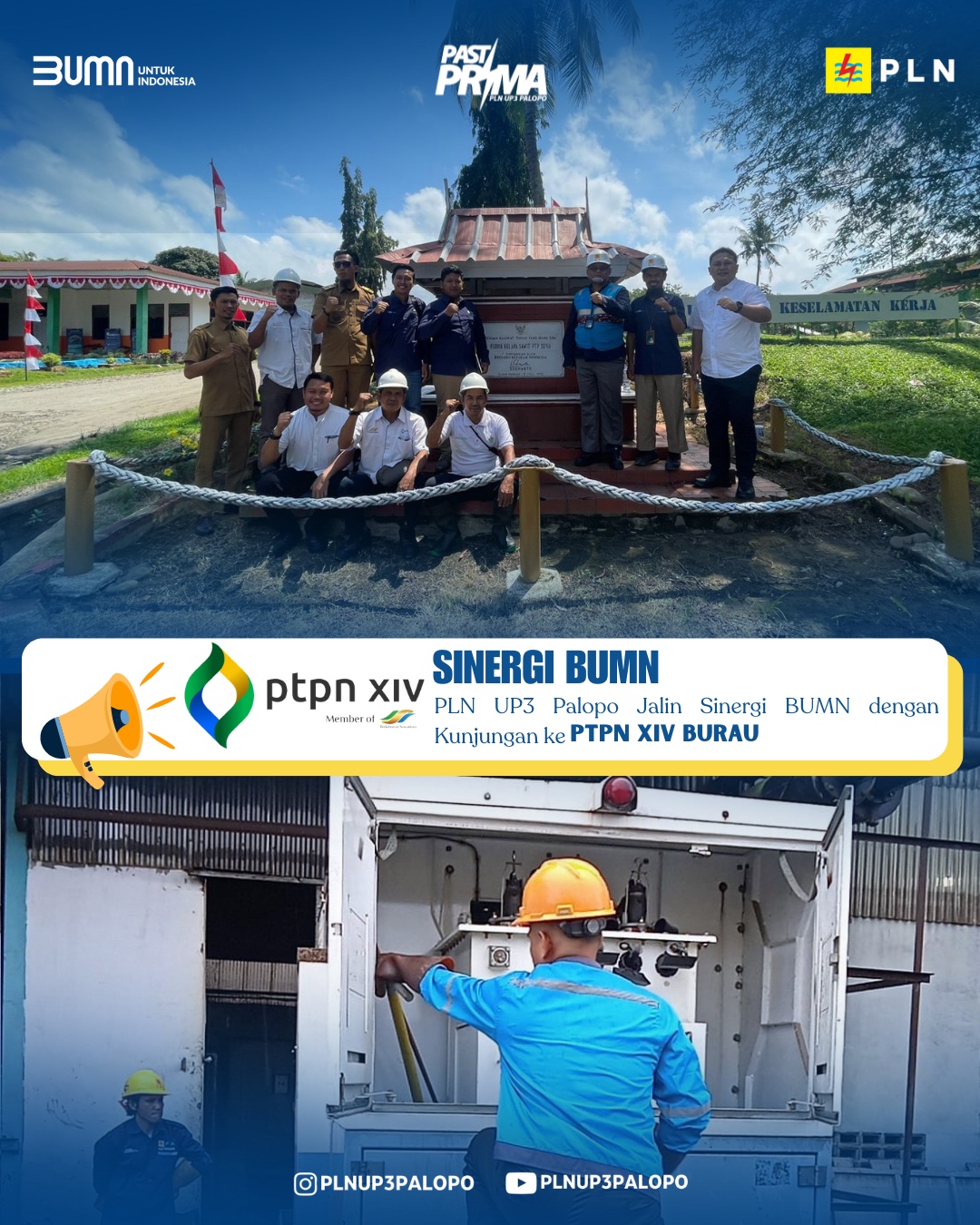 PLN UP3 Palopo Jalin Sinergi BUMN,  Kunjungi PT Perkebunan Nusantara Luwu Timur