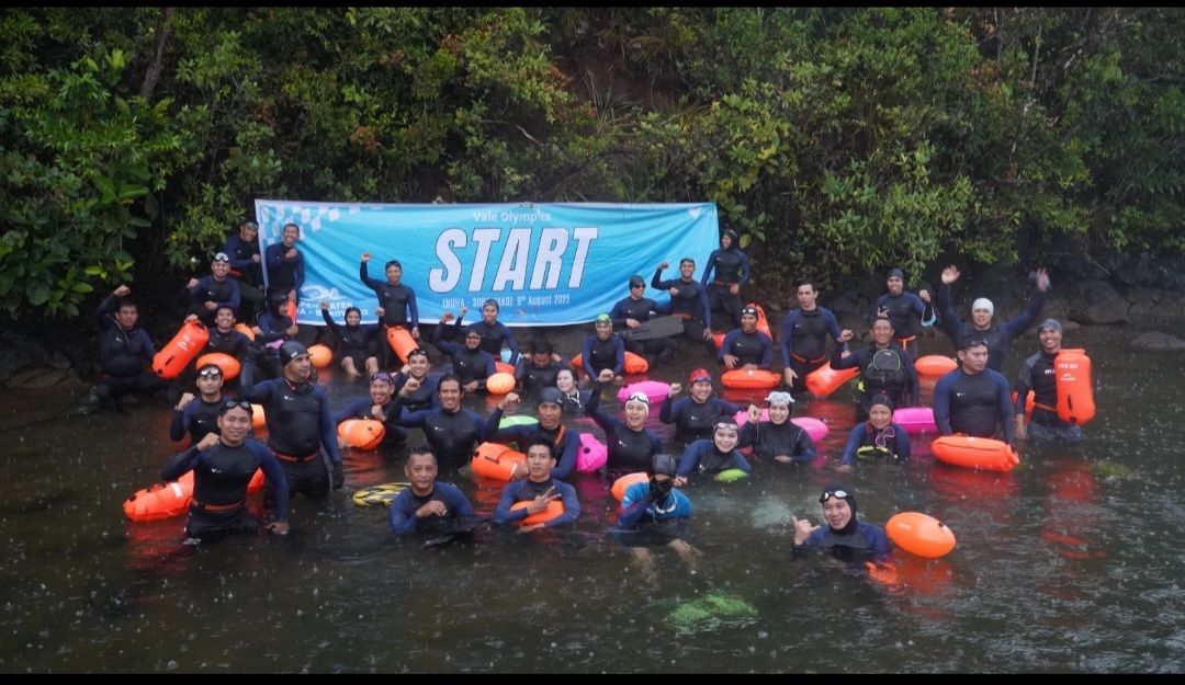 Semangat Kebersamaan dan Asta Cita, PT VALE Melalui Open Water Renang Lintas Danau Sorowako