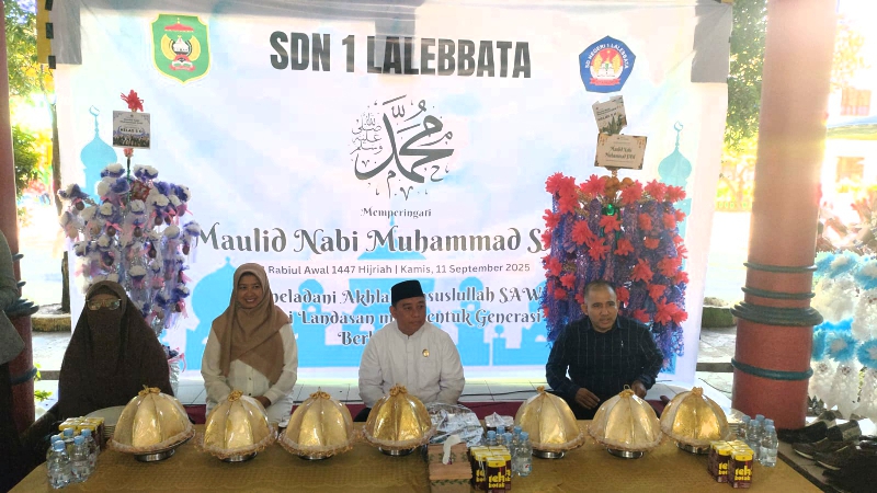 Meneladani Karakter Rasulullah, SDN 1 Lalebbata Palopo Peringati Maulid Nabi