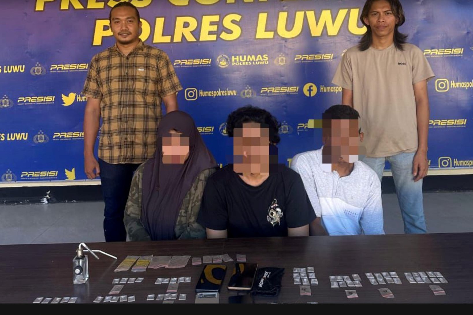 Miliki 63 Paket Sabu Siap Edar, Tiga Warga Bua Luwu Diciduk