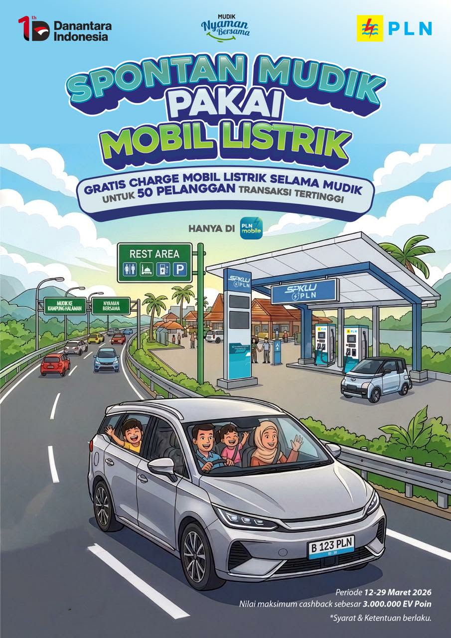PLN Hadirkan Program “Spontan Mudik Pakai Mobil Listrik”, Gratis Charging untuk Pelanggan Terpilih