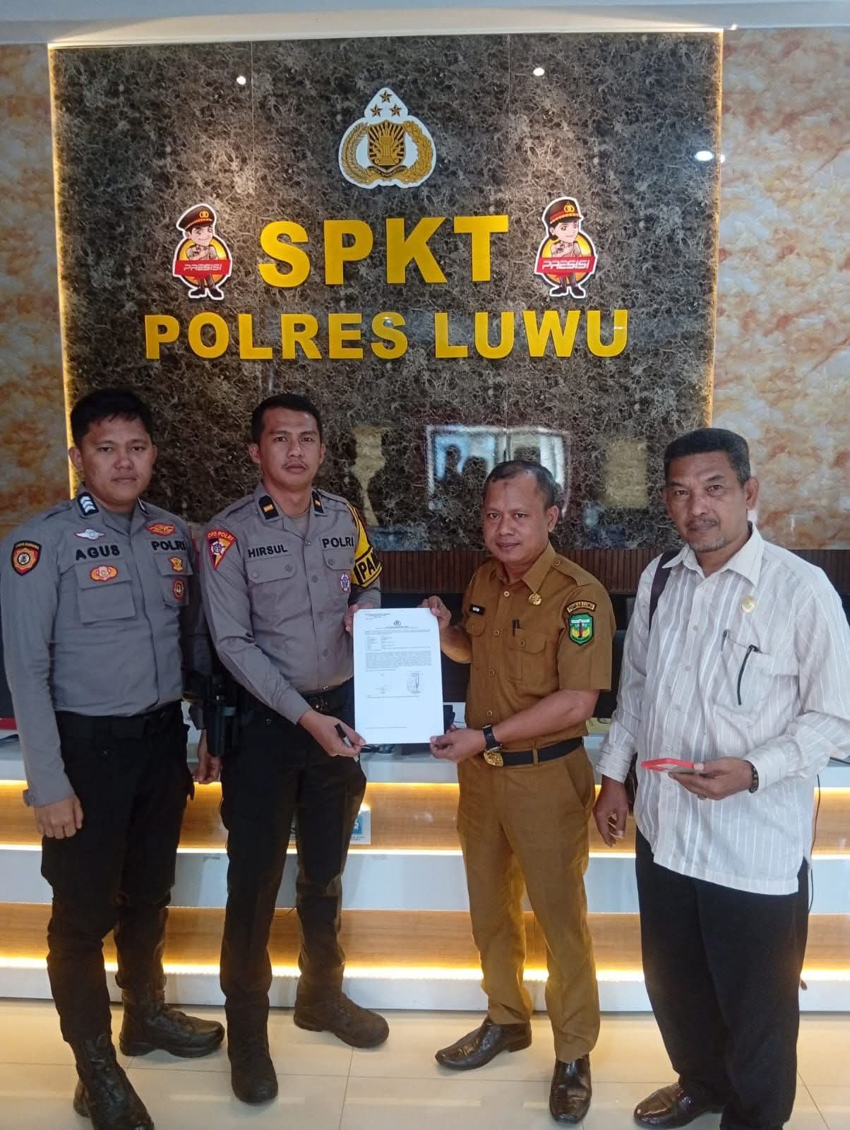 Sekretariat DPRD Luwu Polisikan Pendemo Bakar Pilar Tangga Gedung