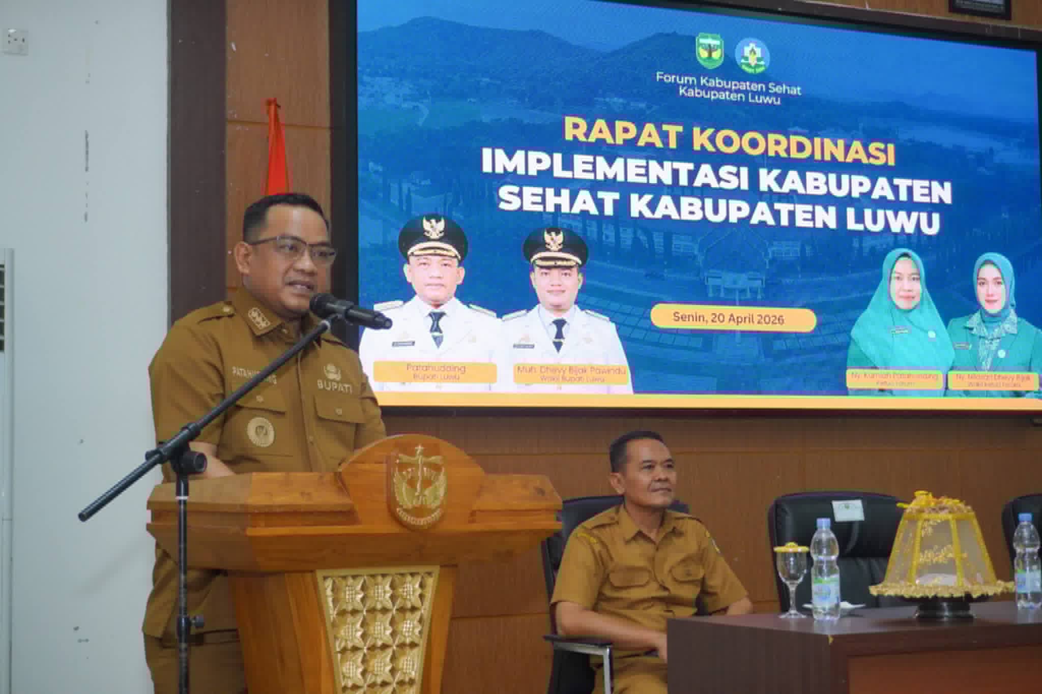 Bupati Luwu Buka Rakor Penguatan Forum Kabupaten Sehat, Targetkan Wistara Paripurna 2027