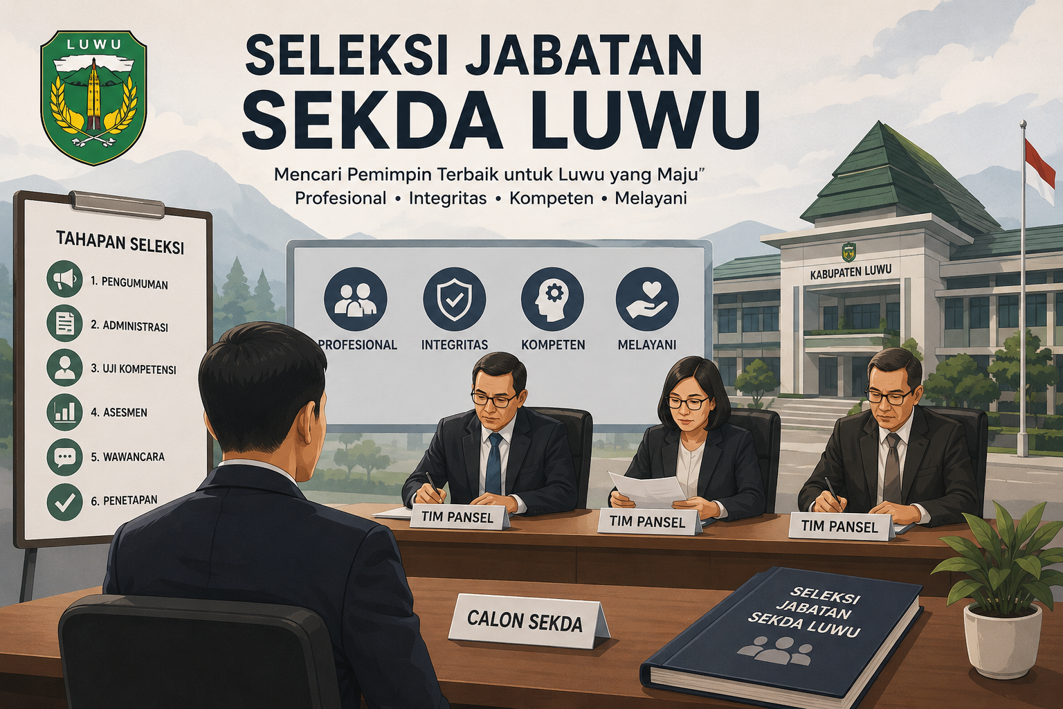 Sepi Pendaftar, PNS Asal Jakarta Ikut Seleksi Jabatan Sekda Luwu
