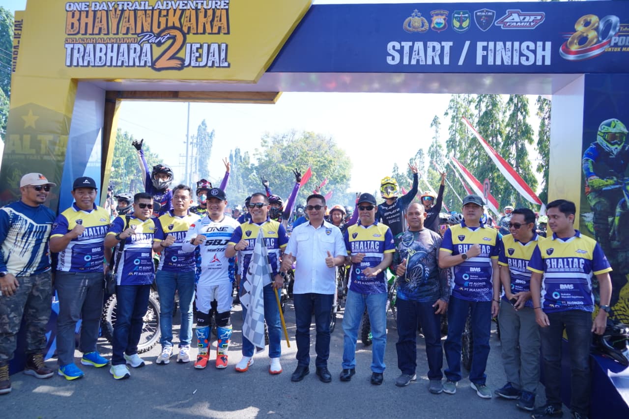 Kapolres Luwu Lepas 1.700 Rider Trail Adventure Bhayangkara