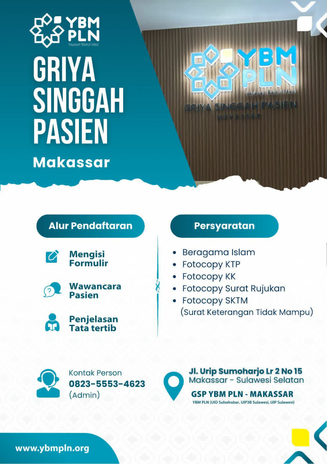 YBM PLN Sediakan Griya Singgah Gratis bagi Pasien Dhuafa yang Menjalani Pengobatan di Makassar