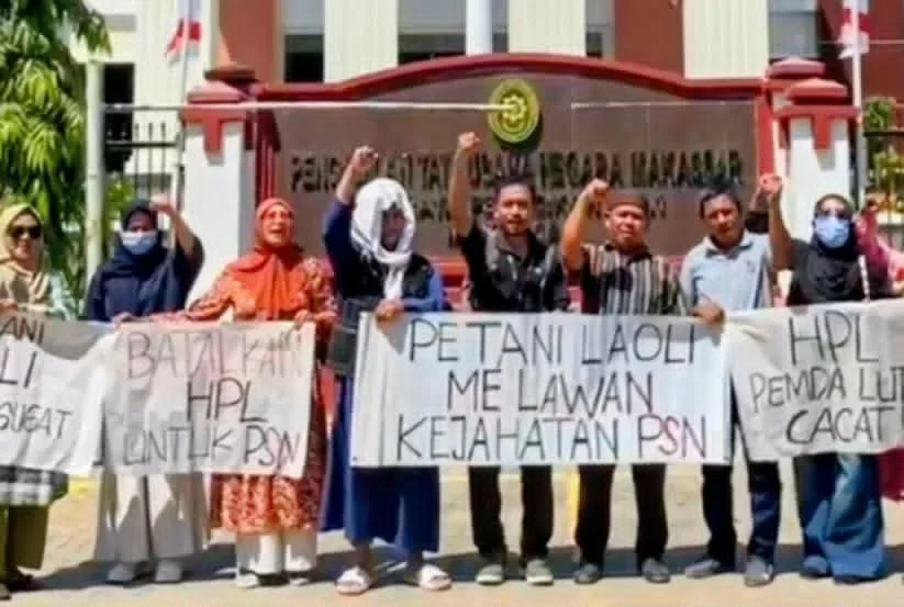 Puluhan Petani Laoli ‘Melawan’ Usai Digusur, Gugat Legalitas Sertifikat HPL Pemkab Lutim