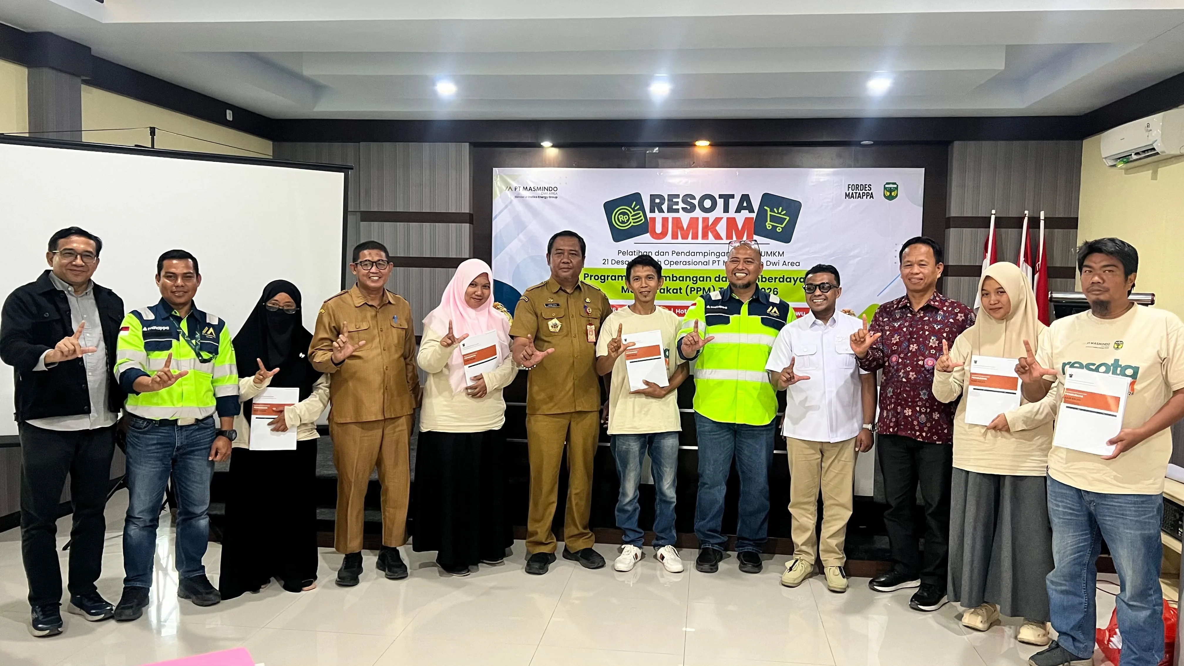 Dorong UMKM Desa Naik Kelas, PT Masmindo Beri Pelatihan 42 Pelaku Usaha