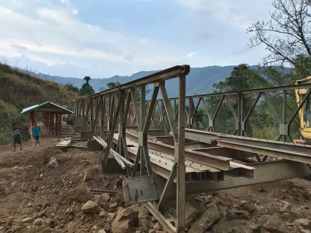 Antisipasi Musim Hujan, Pembangunan Jembatan Bailey Sungai Sae di Seko Dikebut, Ditargetkan Berfungsi Bulan Depan