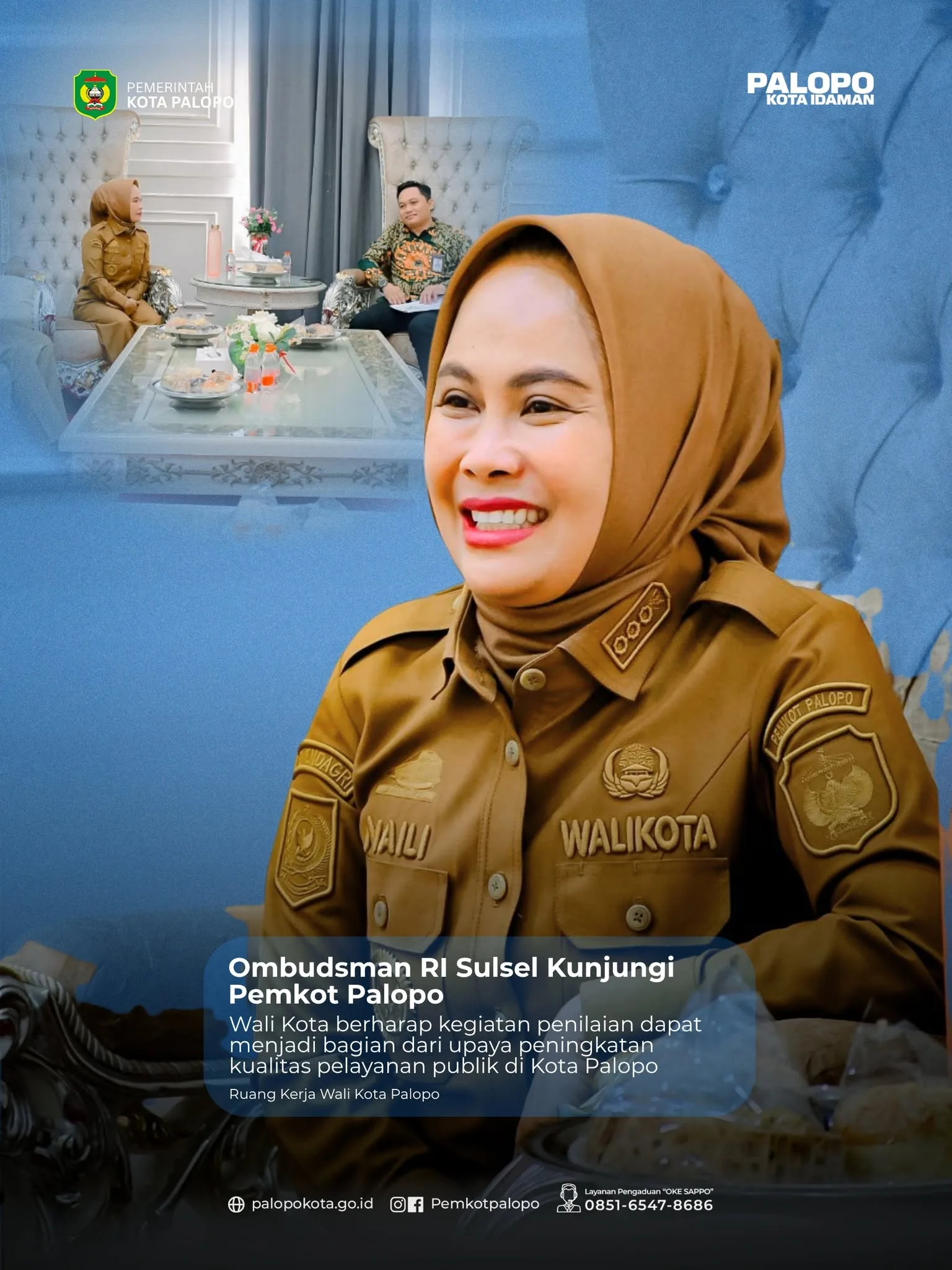 Tiga OPD Dinilai Tim Ombudsman RI, Walikota Palopo: Upaya Peningkatan Kualitas Pelayanan Publik